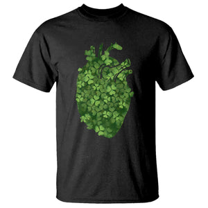 Funny St Patrick's Day Shamrock Heart Cardiac Nurse Anatomy T Shirt TS11 Black Print Your Wear