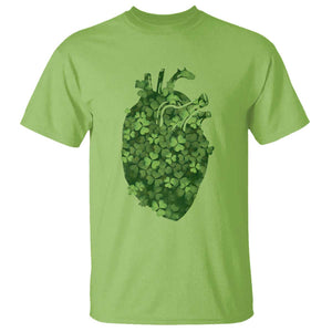 Funny St Patrick's Day Shamrock Heart Cardiac Nurse Anatomy T Shirt TS11 Lime Print Your Wear