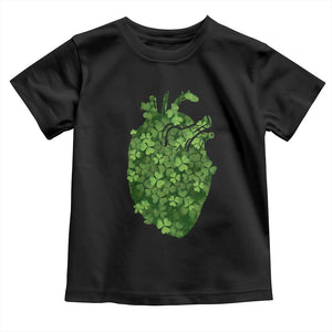 Funny St Patrick's Day Shamrock Heart Cardiac Nurse Anatomy Toddler T Shirt TS11 Black Print Your Wear
