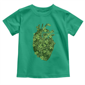 Funny St Patrick's Day Shamrock Heart Cardiac Nurse Anatomy Toddler T Shirt TS11 Irish Green Print Your Wear