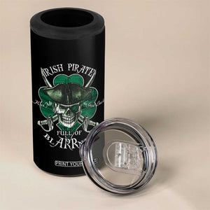 Funny Irish Pirate Full Of Blarrney Kiss Me For Good Luck 4 in 1 Can Cooler Tumbler St Patrick's Day TS11 Print Your Wear
