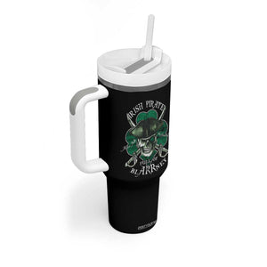 Funny Irish Pirate Full Of Blarrney Kiss Me For Good Luck Tumbler With Handle St Patrick's Day TS11 Print Your Wear