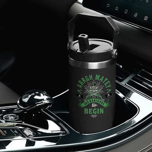 Funny St Patrick's Day Pirate Flip Straw Tumbler Arrgh Matey Let The Shenanigans Begin Shamrock TS11 Print Your Wear