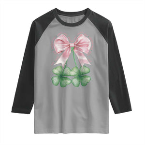 Not Lucky Just Blessed Raglan Shirt Blessed Christian Shamrocks St Patricks Day Coquette TS11 Sport Gray Black Print Your Wear