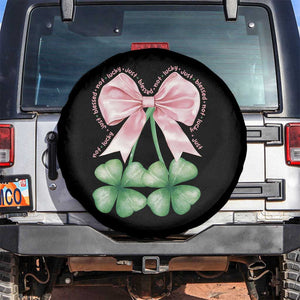 Not Lucky Just Blessed Spare Tire Cover Blessed Christian Shamrocks St Patricks Day Coquette TS11 No hole Black Print Your Wear