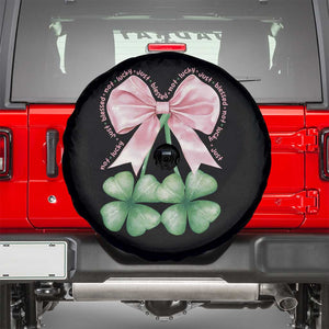 Not Lucky Just Blessed Spare Tire Cover Blessed Christian Shamrocks St Patricks Day Coquette TS11 Black Print Your Wear