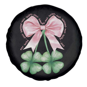 Not Lucky Just Blessed Spare Tire Cover Blessed Christian Shamrocks St Patricks Day Coquette TS11 Print Your Wear