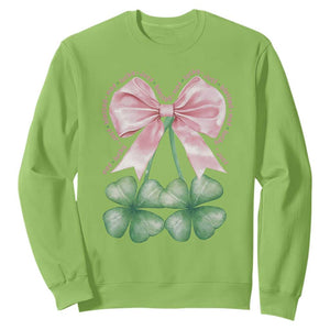 Not Lucky Just Blessed Sweatshirt Blessed Christian Shamrocks St Patricks Day Coquette TS11 Lime Print Your Wear