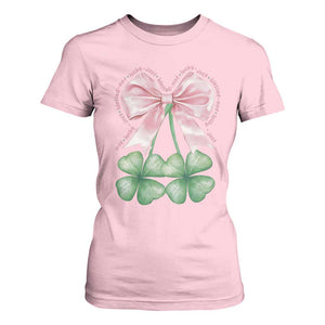Not Lucky Just Blessed T Shirt For Women Blessed Christian Shamrocks St Patricks Day Coquette TS11 Light Pink Print Your Wear