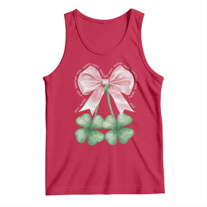 Not Lucky Just Blessed Tank Top Blessed Christian Shamrocks St Patricks Day Coquette TS11 Red Print Your Wear