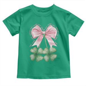 Not Lucky Just Blessed Toddler T Shirt Blessed Christian Shamrocks St Patricks Day Coquette TS11 Irish Green Print Your Wear