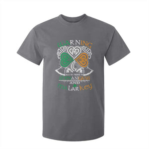 Funny Warning May Be Prone To Shenanigans And Malarkey T Shirt For Kid St Patrick's Day Celtic Shamrock TS11 Charcoal Print Your Wear
