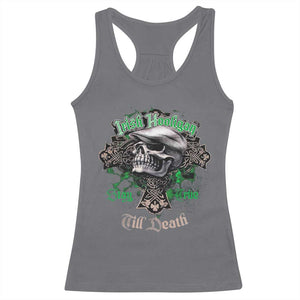 Funny Irish Pride Racerback Tank Top Irish Hooligan Stay True Till Death Flat Cap Skull TS11 Charcoal Print Your Wear
