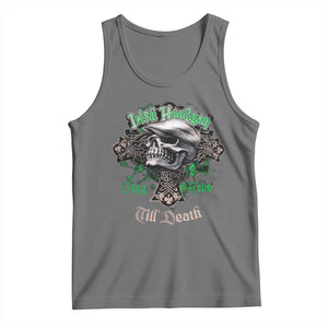 Funny Irish Pride Tank Top Irish Hooligan Stay True Till Death Flat Cap Skull TS11 Black Heather Print Your Wear