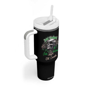 Funny Irish Pride Tumbler With Handle Irish Hooligan Stay True Till Death Flat Cap Skull TS11 Print Your Wear
