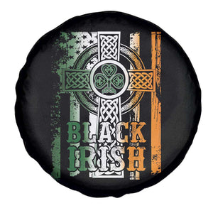 St Patrick's Day Black Irish Spare Tire Cover Vintage American Flag Celtic Cross TS11 Print Your Wear