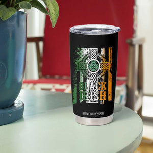 St Patrick's Day Black Irish Tumbler Cup Vintage American Flag Celtic Cross TS11 Print Your Wear