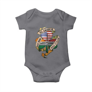 Half Irish Half Italian All American Baby Onesie Vintage Flag Shamrock Heritage TS11 Charcoal Print Your Wear