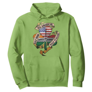 Half Irish Half Italian All American Hoodie Vintage Flag Shamrock Heritage TS11 Lime Print Your Wear