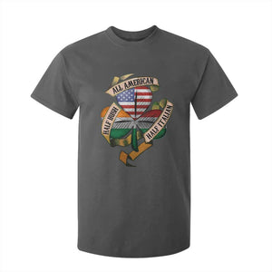 Half Irish Half Italian All American T Shirt For Kid Vintage Flag Shamrock Heritage TS11 Dark Heather Print Your Wear