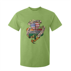 Half Irish Half Italian All American T Shirt For Kid Vintage Flag Shamrock Heritage TS11 Lime Print Your Wear