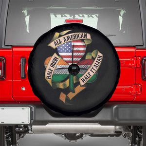 Half Irish Half Italian All American Spare Tire Cover Vintage Flag Shamrock Heritage TS11 Black Print Your Wear