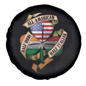 Half Irish Half Italian All American Spare Tire Cover Vintage Flag Shamrock Heritage TS11 Print Your Wear