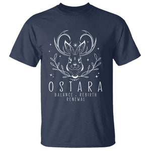Ostara Pagan Eostre Easter Day T Shirt Balance Rebirth Renewal Bunny TS11 Navy Print Your Wear