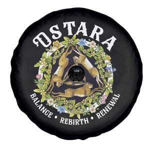 Ostara Balance Rebirth Renewal Spare Tire Cover Ostara Pagan Eostre Easter Day Three Hares TS11 Print Your Wear