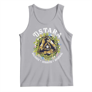Ostara Balance Rebirth Renewal Tank Top Ostara Pagan Eostre Easter Day Three Hares TS11 Athletic Heather Print Your Wear