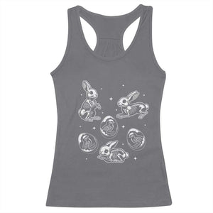 Funny Easter Day Spooky Bunny Chicks Skeleton Racerback Tank Top TS11 Charcoal Print Your Wear