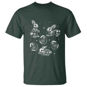 Funny Easter Day Spooky Bunny Chicks Skeleton T Shirt TS11 Dark Forest Green Print Your Wear