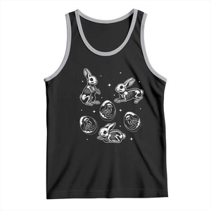 Funny Easter Day Spooky Bunny Chicks Skeleton Tank Top TS11 Black Athletic Heather Print Your Wear