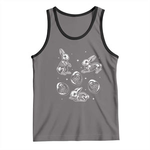 Funny Easter Day Spooky Bunny Chicks Skeleton Tank Top TS11 Deep Heather Black Print Your Wear