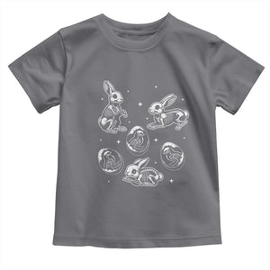 Funny Easter Day Spooky Bunny Chicks Skeleton Toddler T Shirt TS11 Charcoal Print Your Wear