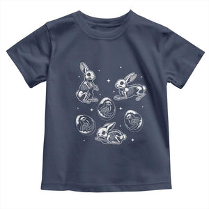 Funny Easter Day Spooky Bunny Chicks Skeleton Toddler T Shirt TS11 Navy Print Your Wear