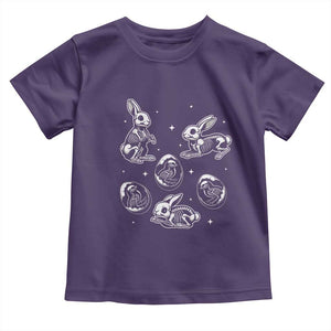 Funny Easter Day Spooky Bunny Chicks Skeleton Toddler T Shirt TS11 Purple Print Your Wear