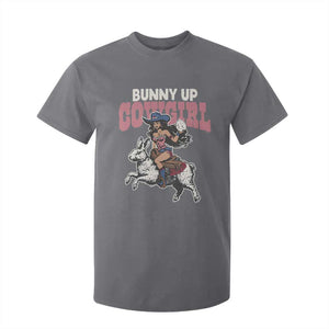 Funny Easter Day Western T Shirt For Kid Bunny Up Cowgirl Country Bunny TS11 Charcoal Print Your Wear