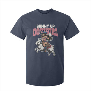 Funny Easter Day Western T Shirt For Kid Bunny Up Cowgirl Country Bunny TS11 Navy Print Your Wear