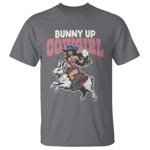 Funny Easter Day Western T Shirt Bunny Up Cowgirl Country Bunny TS11 Charcoal Print Your Wear