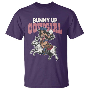 Funny Easter Day Western T Shirt Bunny Up Cowgirl Country Bunny TS11 Purple Print Your Wear