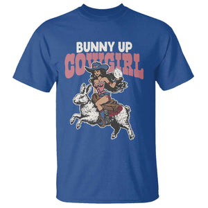 Funny Easter Day Western T Shirt Bunny Up Cowgirl Country Bunny TS11 Royal Blue Print Your Wear