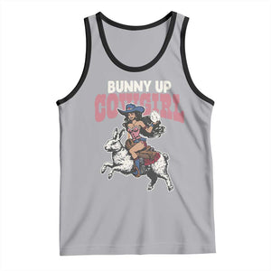 Funny Easter Day Western Tank Top Bunny Up Cowgirl Country Bunny TS11 Athletic Heather Black Print Your Wear
