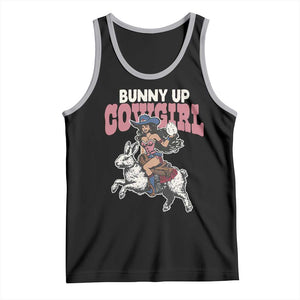 Funny Easter Day Western Tank Top Bunny Up Cowgirl Country Bunny TS11 Black Athletic Heather Print Your Wear
