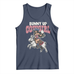 Funny Easter Day Western Tank Top Bunny Up Cowgirl Country Bunny TS11 Navy Print Your Wear