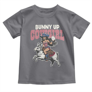 Funny Easter Day Western Toddler T Shirt Bunny Up Cowgirl Country Bunny TS11 Charcoal Print Your Wear