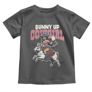 Funny Easter Day Western Toddler T Shirt Bunny Up Cowgirl Country Bunny TS11 Dark Heather Print Your Wear