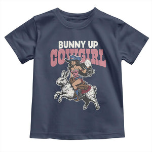 Funny Easter Day Western Toddler T Shirt Bunny Up Cowgirl Country Bunny TS11 Navy Print Your Wear