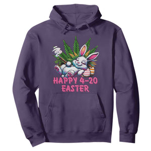Funny Easter Day Cannabis Weed Hoodie Happy 420 Easter Bunny TS11 Purple Print Your Wear