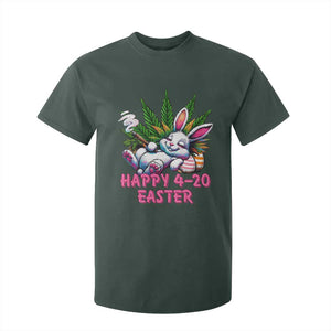 Funny Easter Day Cannabis Weed T Shirt For Kid Happy 420 Easter Bunny TS11 Dark Forest Green Print Your Wear